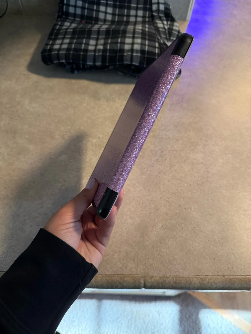 Glitter Purple Tablet Cover - Sleek Protective Sleeve